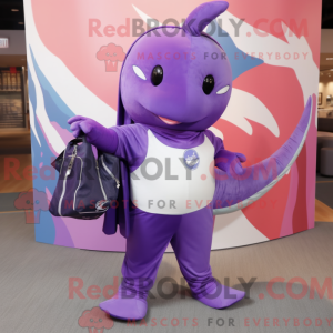 Lilla Narwhal maskot...