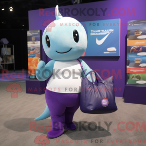 Lilla Narwhal maskot...