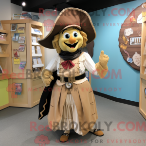 Tan Pirate mascot costume...