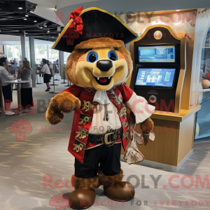 Tan Pirate mascot costume...