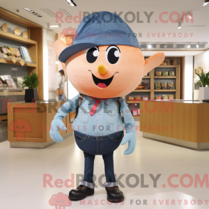 Peach Ray mascot costume...