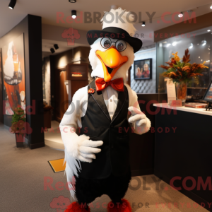 Rust Rooster mascot costume...
