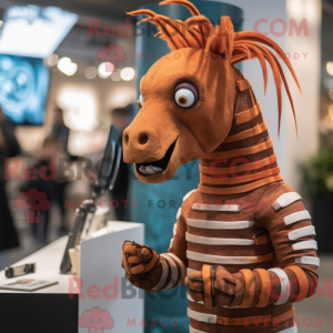 Rust Quagga maskot kostume...