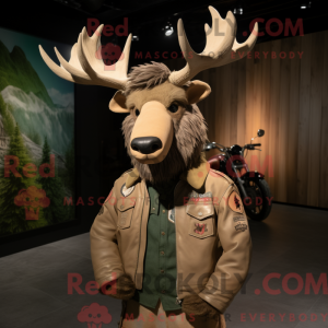 Tan Irish Elk mascot...