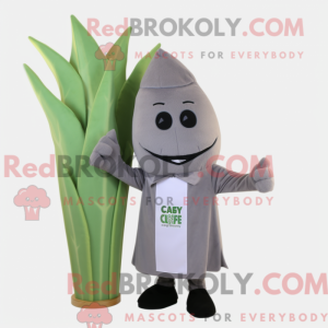 Gray Celery mascot costume...