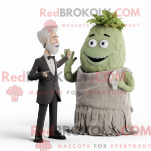 Gray Celery mascot costume...