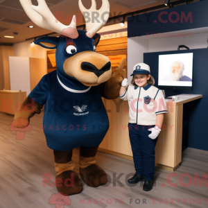 Navy Elk mascot costume...