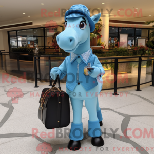 Sky Blue Horse maskot...