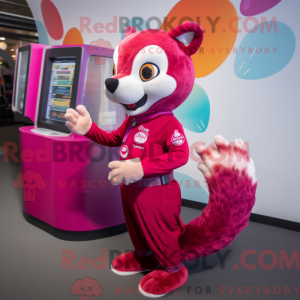 Magenta Weasel maskot...