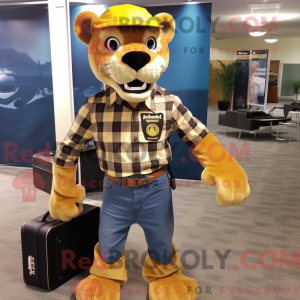 Gold Mountain Lion mascot...