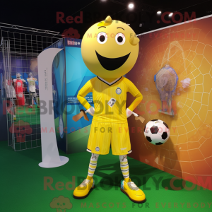 Yellow Soccer Goal mascot...