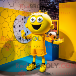 Yellow Soccer Goal mascot...