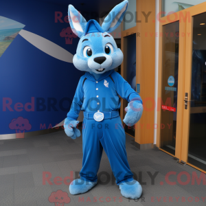 Blue Wild Rabbit mascot...