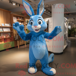 Blue Wild Rabbit mascot...