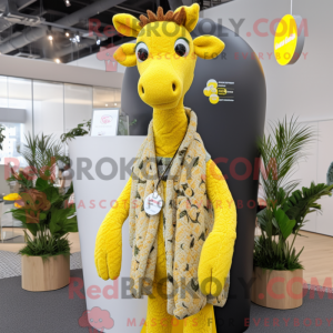 Lemon Yellow Giraffe mascot...