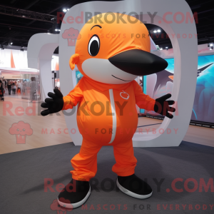 Orange Killer Whale mascot...