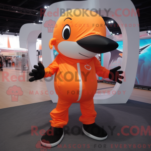 Orange Killer Whale maskot...