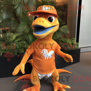 Orange Dimorphodon maskot...