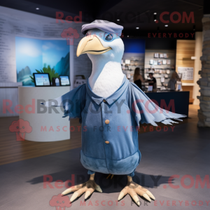 Blå albatros maskot kostume...