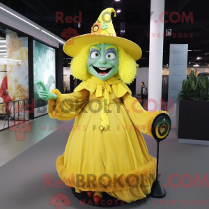 Lemon Yellow Witch mascot...