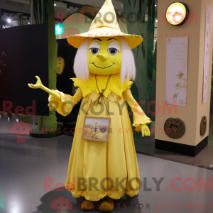 Lemon Yellow Witch mascot...