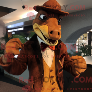 Brun Deinonychus maskot...