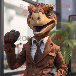 Brun Deinonychus maskot...