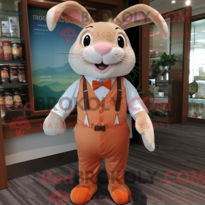 Peach Rabbit maskot kostume...