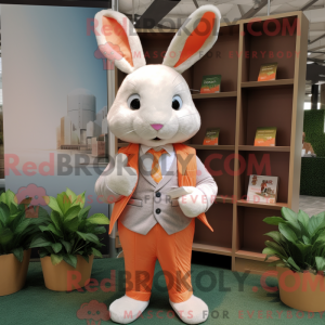 Peach Rabbit maskot kostume...