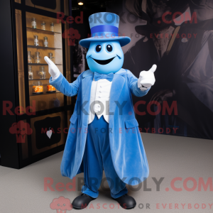 Blue Ghost maskot kostume...
