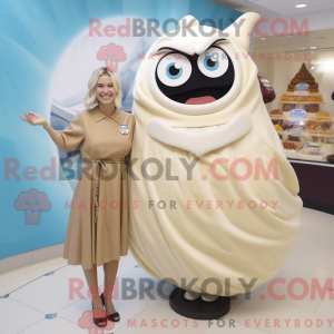 Cream Tuna mascot costume...
