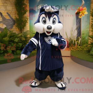 Navy Skunk mascot costume...