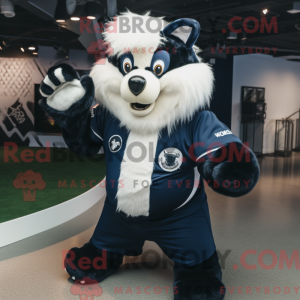 Navy Skunk mascot costume...
