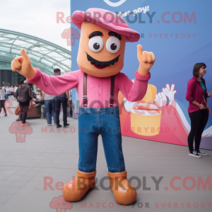 Pink Currywurst mascot...