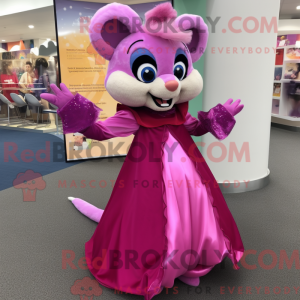 Magenta Dormouse maskot...