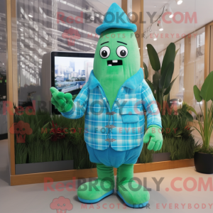 Cyan asparges maskot...