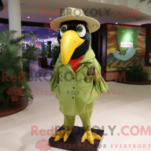 Oliven Toucan maskot...