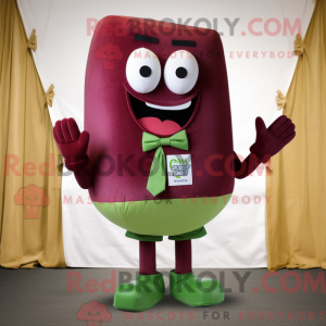 Maroon Cucumber mascot...