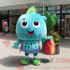 Sky Blue Watermelon mascot...