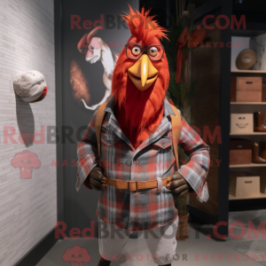 Rust Rooster mascot costume...