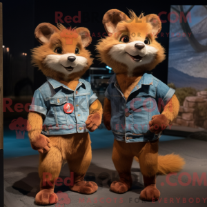 Rust Marten mascot costume...