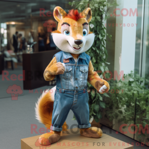 Rust Marten mascot costume...