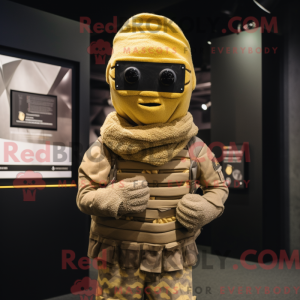 Goldener Soldat Maskottchen...