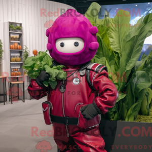 Magenta Beet mascot costume...