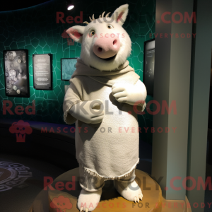 White So maskot kostume...