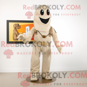 Tan Ghost mascot costume...