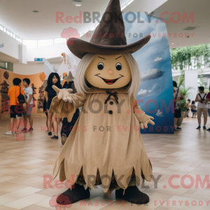 Tan Witch S Hat mascot...