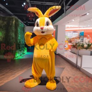 Yellow Wild Rabbit mascot...