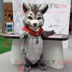 Šedá postava maskota Lynx...