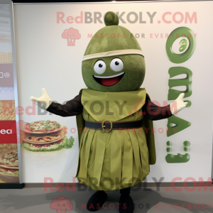 Oliven Sushi maskot kostume...